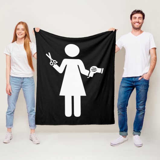 ヘアドレッサー記号 フリースブランケット (インサイチュ)