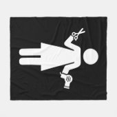 ヘアドレッサー記号 フリースブランケット (正面(横))