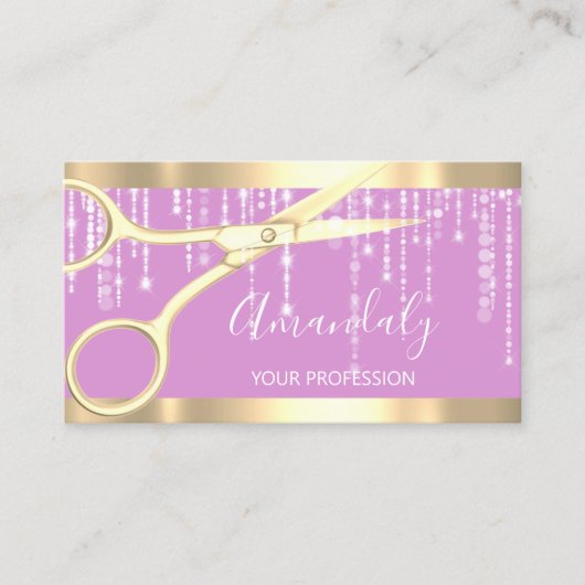 ヘアドレモダンザークーファーはさみドリップスパーク 名刺 (正面)