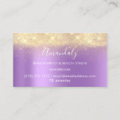 ヘアドレモダンザーコイフールはさみ紫金ゴールド 名刺 (裏面)