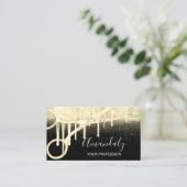 ヘアドレモダンザーコイフールシザーズブラック金ゴールド 名刺 (スタンド正面)