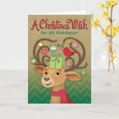 ヘアドレユーモアのあるッサーバーラップレッドシェブロントインデーサー カード (黄色い花)