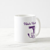 ヘアハストラーパープルおもしろい美容師 コーヒーマグカップ (正面右)