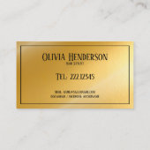 ヘアバイタイポグラフィゴールデン 名刺 (裏面)