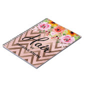 ヘアバラ金ゴールドグリッターフローラアポイントメント ノートブック (左側)