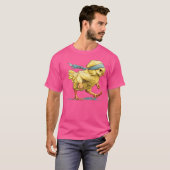 ヘアバンドをした走る家禽 Tシャツ (正面フル)