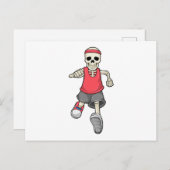 ヘアバンドをした骸骨ランナー ポストカード (正面/裏面)