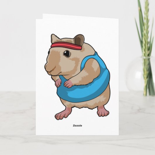 ヘアバンドをつけたランナーのマウス カード (裏面)