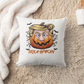 ヘアパンプキおもしろいンハロウィーンブー – 政治的ユーモア クッション (ブランケット)