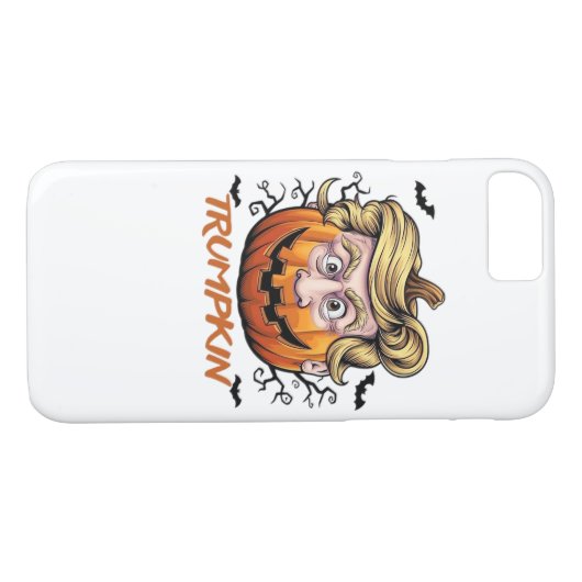 ヘアパンプキおもしろいンハロウィーンブー – 政治的ユーモア Case-Mate iPhoneケース (裏面(横))