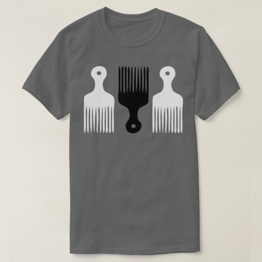 ヘアピックコームカーリーガール Tシャツ (デザイン正面)