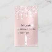 ヘアピンキードリップグリッターコイフォアインストアグラハサミ 名刺 (裏面)