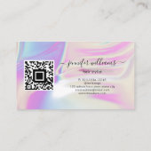 ヘアピンスタイリッシュホロモダングラフィ美容師 名刺 (裏面)