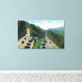 ヘアピンターンから歩道を上に駐車 キャンバスプリント (インサイチュ (ウッドフロア))