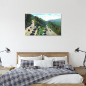 ヘアピンターンから歩道を上に駐車 キャンバスプリント (インサイチュ (寝室))