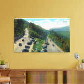 ヘアピンターンから歩道を上に駐車 キャンバスプリント (インサイチュ (リビング))