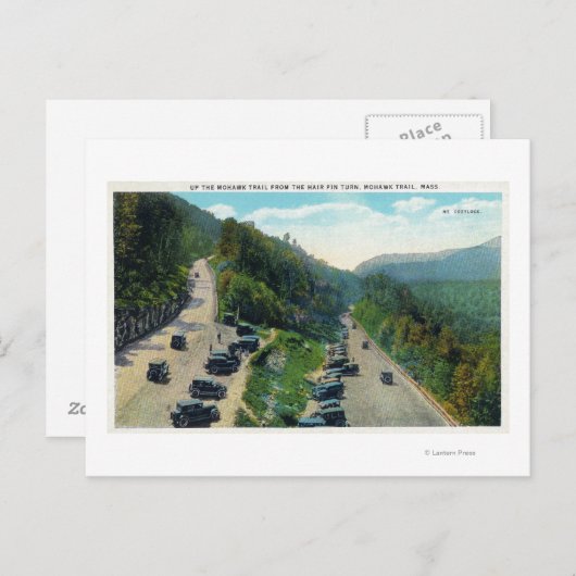 ヘアピンターンから歩道を上に駐車 ポストカード (正面/裏面)