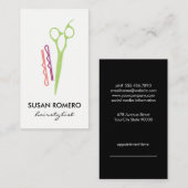 ヘアピンハサミアポイントメント 予約カード (正面/裏面)