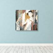 ヘアピン付きフローラ キャンバスプリント (インサイチュ (ウッドフロア))