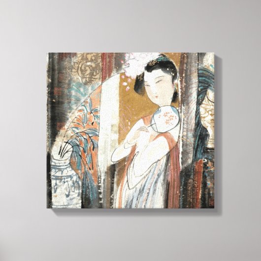 ヘアピン付きフローラ キャンバスプリント (正面)