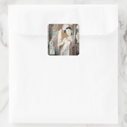 ヘアピン付きフローラ スクエアシール (バッグ)