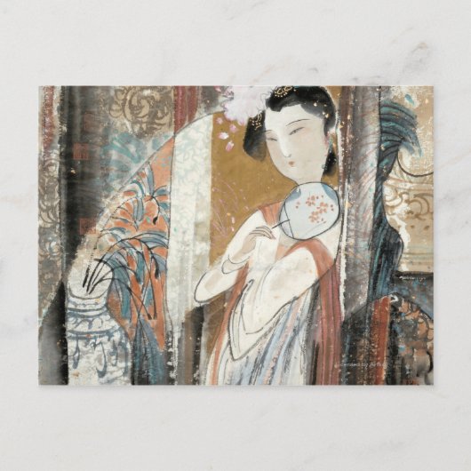 ヘアピン付きフローラ ポストカード (正面)