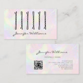 ヘアピン美容師サロンヘアドレッサーQrコード 名刺 (正面/裏面)