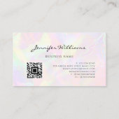 ヘアピン美容師サロンヘアドレッサーQrコード 名刺 (裏面)