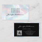 ヘアピン美容師ヘアサロンヘアドレッサーQr 名刺 (正面/裏面)