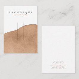 ヘアピン表示 |ニュートラル |ベージュ |水彩 名刺