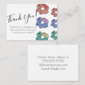 ヘアピースカラフルタイショップサンキューノートカード ノートカード (正面/裏面)