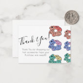 ヘアピースカラフルタイショップサンキューノートカード ノートカード (正面/裏面インサイチュ)