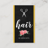 ヘアフラワーイエロートリムスタイリスト 名刺 (正面)