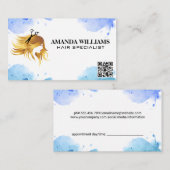 ヘアフローリングロゴ | QRコードアポイントメントカード 予約カード (正面/裏面)