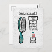 ヘアブラシ契約はがき – おもしろい美しい ポストカード (正面/裏面)