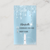 ヘアブルードリップスグリッターコイフラースシルバーハサミ 名刺 (裏面)