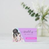 ヘアブレイダーサロンスタイリストホモダンログラフィック  名刺 (スタンド正面)