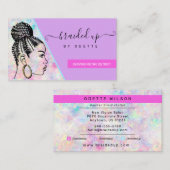 ヘアブレイダーサロンスタイリストホモダンログラフィック  名刺 (正面/裏面)