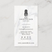 ヘアブレイダーブライズヘアスタイリストラグジュアリーマーブル 名刺 (裏面)