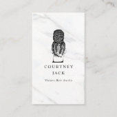 ヘアブレイダーブライズヘアスタイリストラグジュアリーマーブル 名刺 (正面)