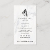 ヘアブレイダーブライズヘアスタイリスト高級大理石バス 名刺 (裏面)