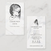 ヘアブレイダーブライズヘアスタイリスト高級大理石バス 名刺 (正面/裏面)