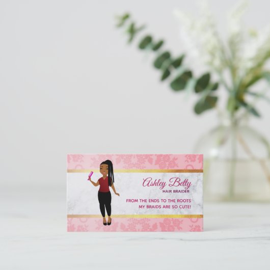 ヘアブレイダー名刺 名刺 (スタンド正面)