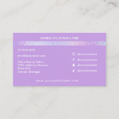 ヘアブレイダー編組スタイリストサロンホログラフィック 名刺 (裏面)