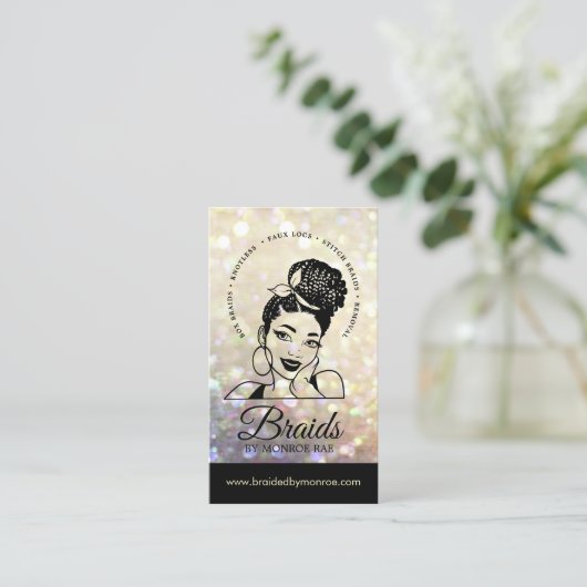 ヘアブレイダー/ブレイド/ブレイド/サロン- QRコード 名刺 (スタンド正面)