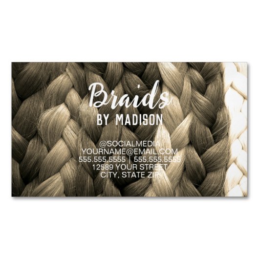 ヘアブレイダー マグネット名刺 (正面)