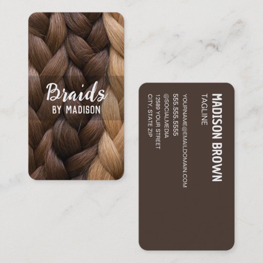 ヘアブレイダー 名刺 (正面/裏面)