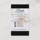 ヘアブレイダー – 組み紐 – 編み紐 – スタイリスト – サロン 名刺 (裏面)