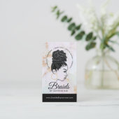 ヘアブレイダー – 組み紐 – 編み紐 – スタイリスト – サロン 名刺 (スタンド正面)