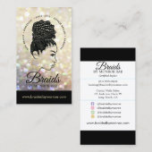 ヘアブレイダー – 組み紐 – 編み紐 – スタイリスト – サロン 名刺 (正面/裏面)